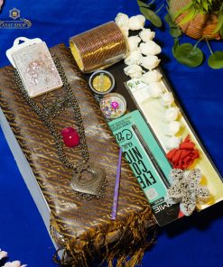 katan saree combo gift set for girls (black)